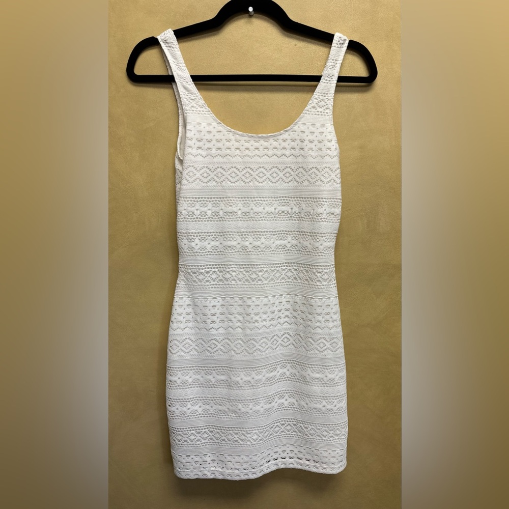 Small Garage Brand Off White Lace Overlay Dress